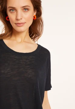 Maison Montagut T-Shirt Ample Col Rond En Lin Flamme - Pavot><noscript><img width=