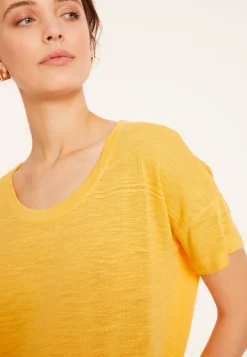 Maison Montagut T-Shirt Ample Col Rond En Lin Flamme - Pavot><noscript><img width=