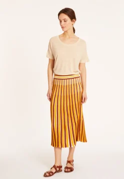 Maison Montagut T-Shirt Ample Col Rond En Lin Flamme - Pavot><noscript><img width=