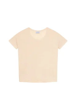 Maison Montagut T-Shirt Ample Col Rond En Lin Flamme - Pavot><noscript><img width=