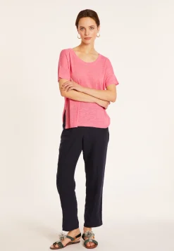 Maison Montagut T-Shirt Ample Col Rond En Lin Flamme - Pavot><noscript><img width=