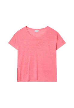 Maison Montagut T-Shirt Ample Col Rond En Lin Flamme - Pavot><noscript><img width=