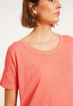 Maison Montagut T-Shirt Ample Col Rond En Lin Flamme - Pavot><noscript><img width=