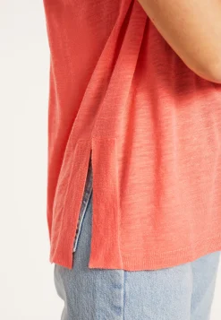 Maison Montagut T-Shirt Ample Col Rond En Lin Flamme - Pavot><noscript><img width=