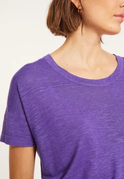 Maison Montagut T-Shirt Ample Col Rond En Lin Flamme - Pavot><noscript><img width=