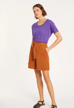 Maison Montagut T-Shirt Ample Col Rond En Lin Flamme - Pavot><noscript><img width=