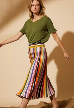 Maison Montagut T-Shirt Ample Col Rond En Lin Flamme - Pavot><noscript><img width=