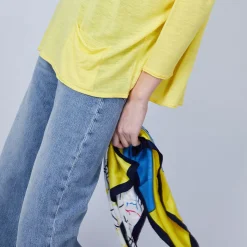 Maison Montagut T-Shirt Ample Col V - Malou><noscript><img width=