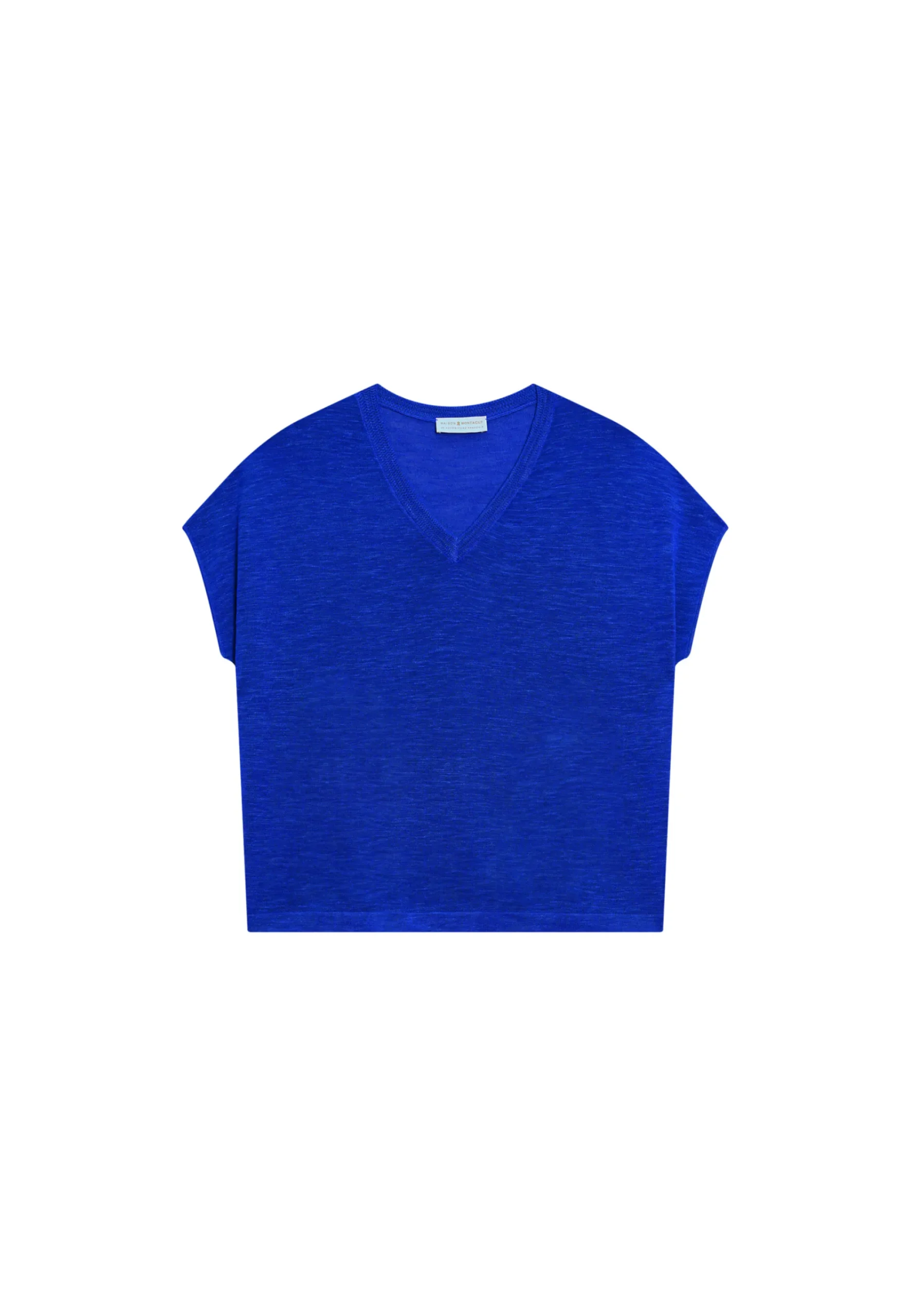 Maison Montagut T-Shirt Ample Col V En Lin Flamme - Marra>Femme T-Shirts