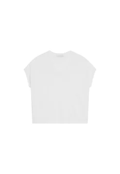 Maison Montagut T-Shirt Ample Col V En Lin Flamme - Marra><noscript><img width=