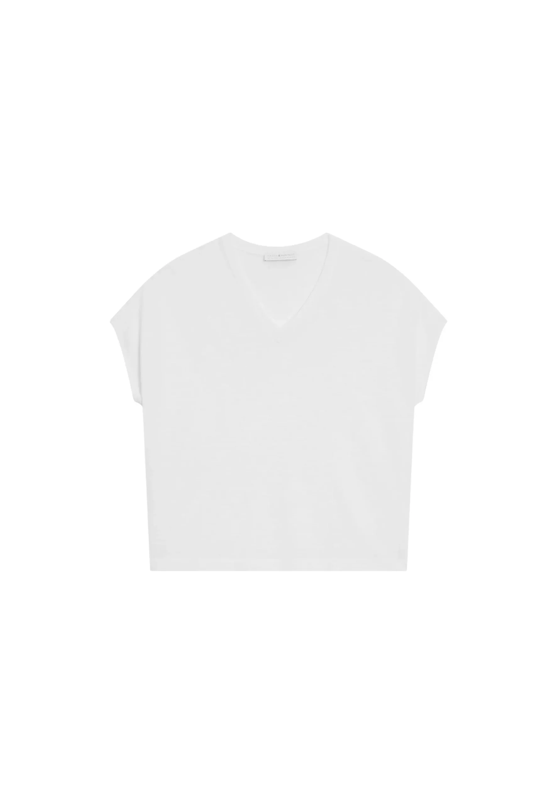 Maison Montagut T-Shirt Ample Col V En Lin Flamme - Marra>Femme T-Shirts