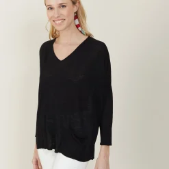 Maison Montagut T-Shirt Ample En Lin Flamme - Balou><noscript><img width=