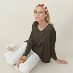 Maison Montagut T-Shirt Ample En Lin Flamme - Balou><noscript><img width=