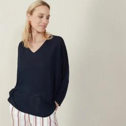 Maison Montagut T-Shirt Ample En Lin Flamme - Balou><noscript><img width=