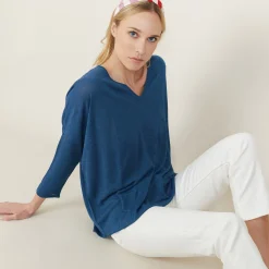 Maison Montagut T-Shirt Ample En Lin Flamme - Balou><noscript><img width=