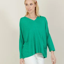 Maison Montagut T-Shirt Ample En Lin Flamme - Balou><noscript><img width=