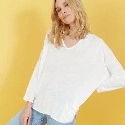 Maison Montagut T-Shirt Ample En Lin Flamme - Balou><noscript><img width=