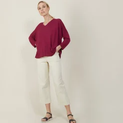 Maison Montagut T-Shirt Ample En Lin Flamme - Balou><noscript><img width=