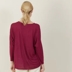 Maison Montagut T-Shirt Ample En Lin Flamme - Balou><noscript><img width=