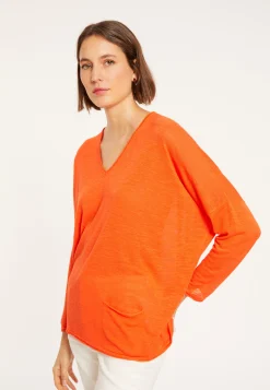 Maison Montagut T-Shirt Ample En Lin Flamme - Balou><noscript><img width=