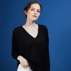 Maison Montagut T-Shirt Ample En Lin Flamme - Balou><noscript><img width=