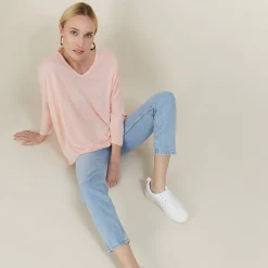 Maison Montagut T-Shirt Ample En Lin Flamme - Balou><noscript><img width=