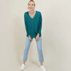 Maison Montagut T-Shirt Ample En Lin Flamme - Balou><noscript><img width=