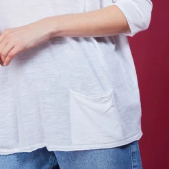 Maison Montagut T-Shirt Ample En Lin Flamme - Balou><noscript><img width=