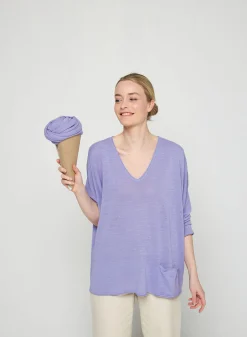 Maison Montagut T-Shirt Ample En Lin Flamme - Balou><noscript><img width=