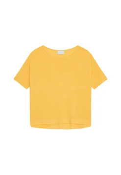 Maison Montagut T-Shirt Ample Manches Coudes En Lin Flamme - Taslim><noscript><img width=