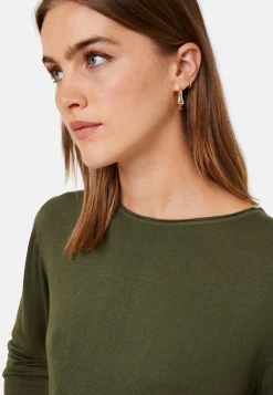 Maison Montagut T-Shirt Boutonne En Bambou Cachemire Col Rond En Maille Fine - Aelia><noscript><img width=