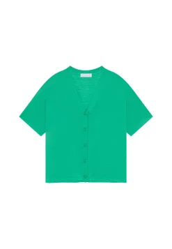 Maison Montagut T-Shirt Boutonne En Lin Flamme - Maddie><noscript><img width=