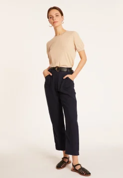 Maison Montagut T-Shirt Col Rond En Coton Bio - Moon><noscript><img width=