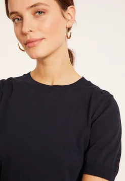 Maison Montagut T-Shirt Col Rond En Coton Bio - Moon><noscript><img width=