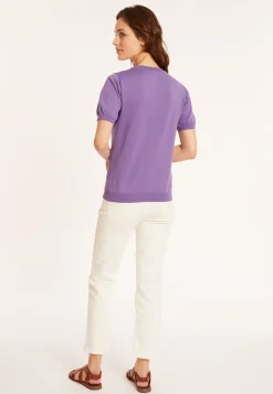 Maison Montagut T-Shirt Col Rond En Coton Bio - Moon><noscript><img width=