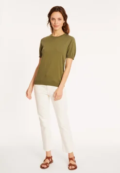 Maison Montagut T-Shirt Col Rond En Coton Bio - Moon><noscript><img width=