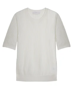 Maison Montagut T-Shirt Col Rond En Coton Bio - Sidonie><noscript><img width=