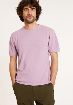 Maison Montagut T-Shirt Col Rond En Coton Brosse - Don>Homme T-Shirts