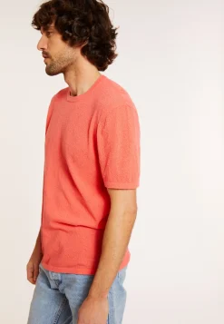 Maison Montagut T-Shirt Col Rond En Coton Brosse - Don><noscript><img width=