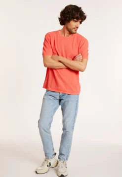 Maison Montagut T-Shirt Col Rond En Coton Brosse - Don><noscript><img width=