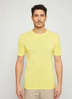 Maison Montagut T-Shirt Col Rond En Lin Flamme - Renaud><noscript><img width=