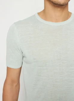 Maison Montagut T-Shirt Col Rond En Lin Flamme - Renaud><noscript><img width=