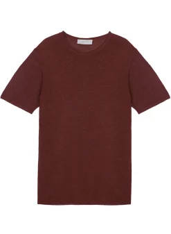 Maison Montagut T-Shirt Col Rond En Lin Flamme - Renaud><noscript><img width=