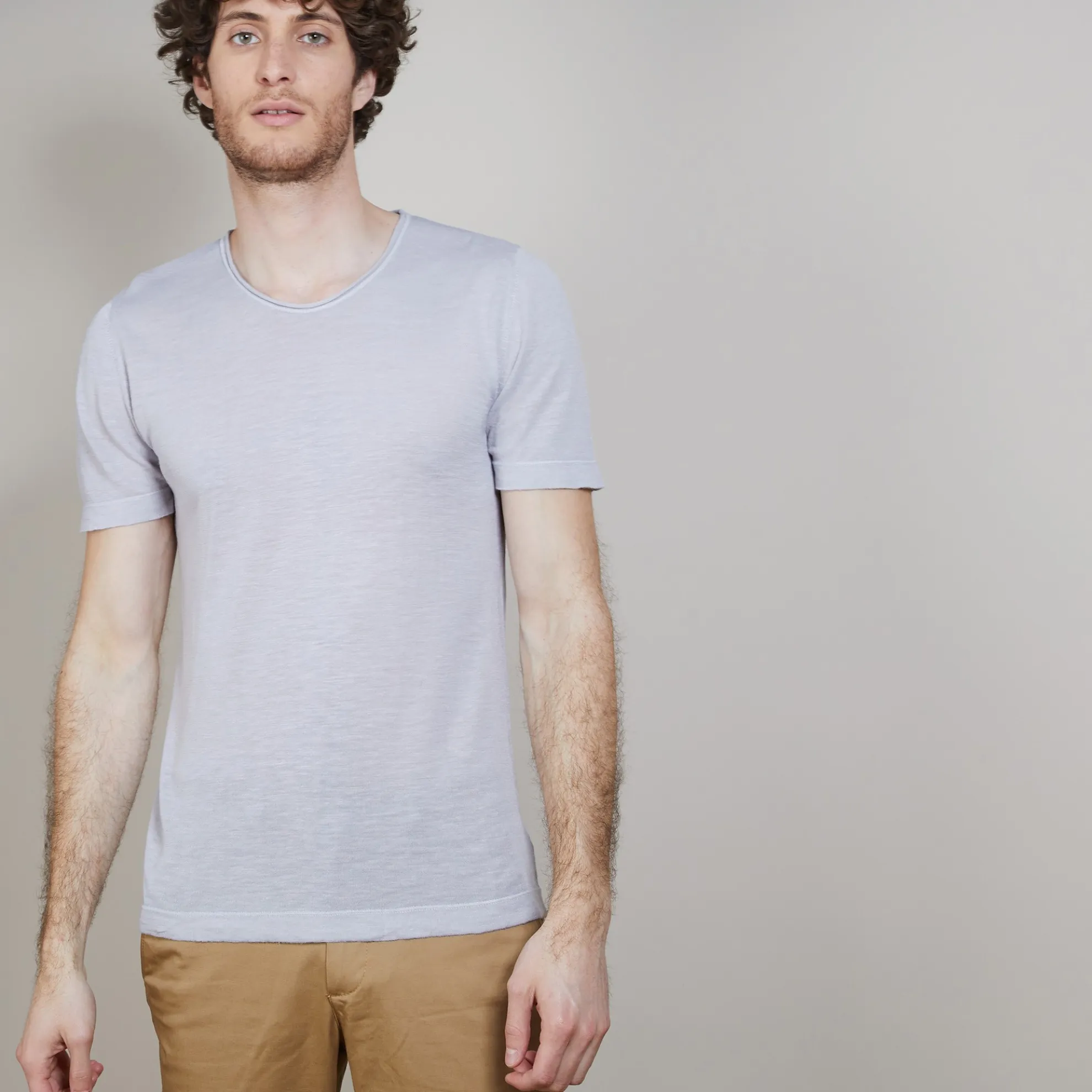 Maison Montagut T-Shirt Col Rond En Lin Flamme - Bosea>Homme T-Shirts