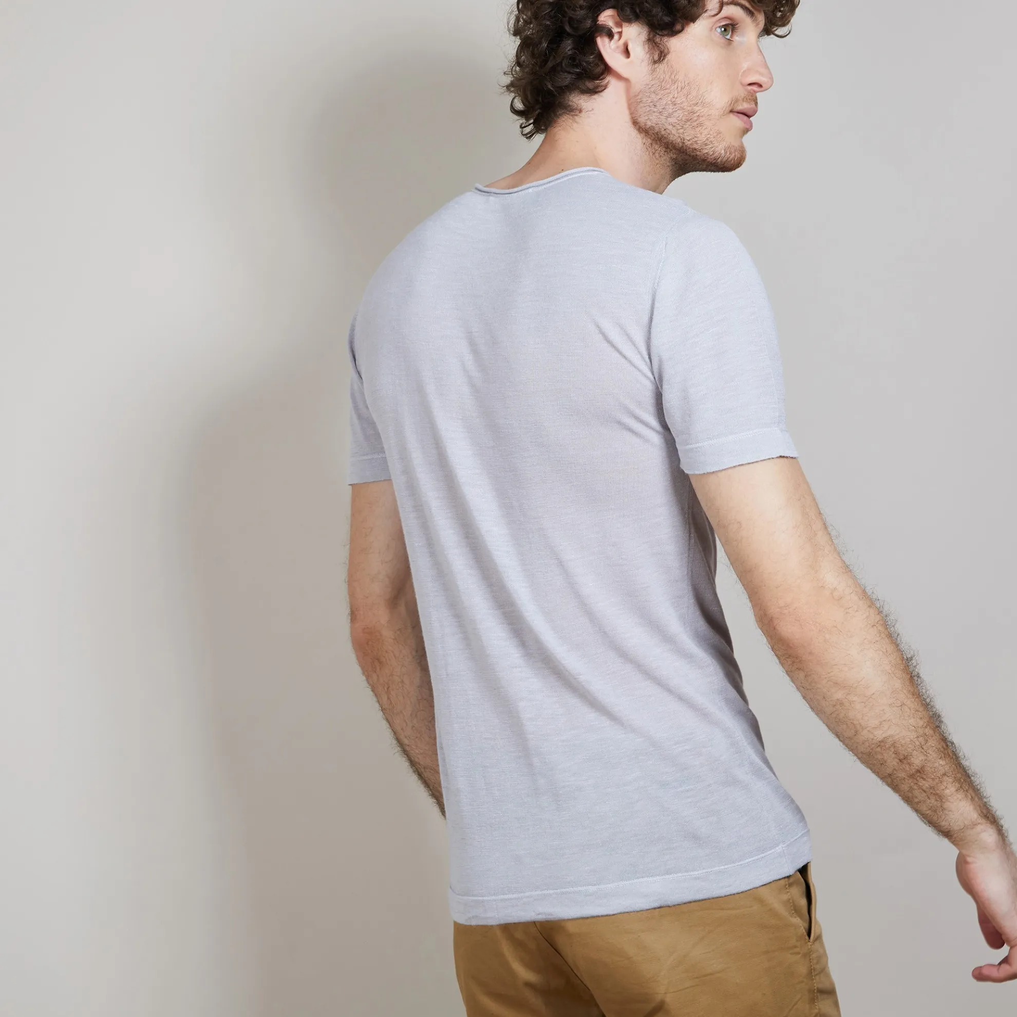 Maison Montagut T-Shirt Col Rond En Lin Flamme - Bosea>Homme T-Shirts