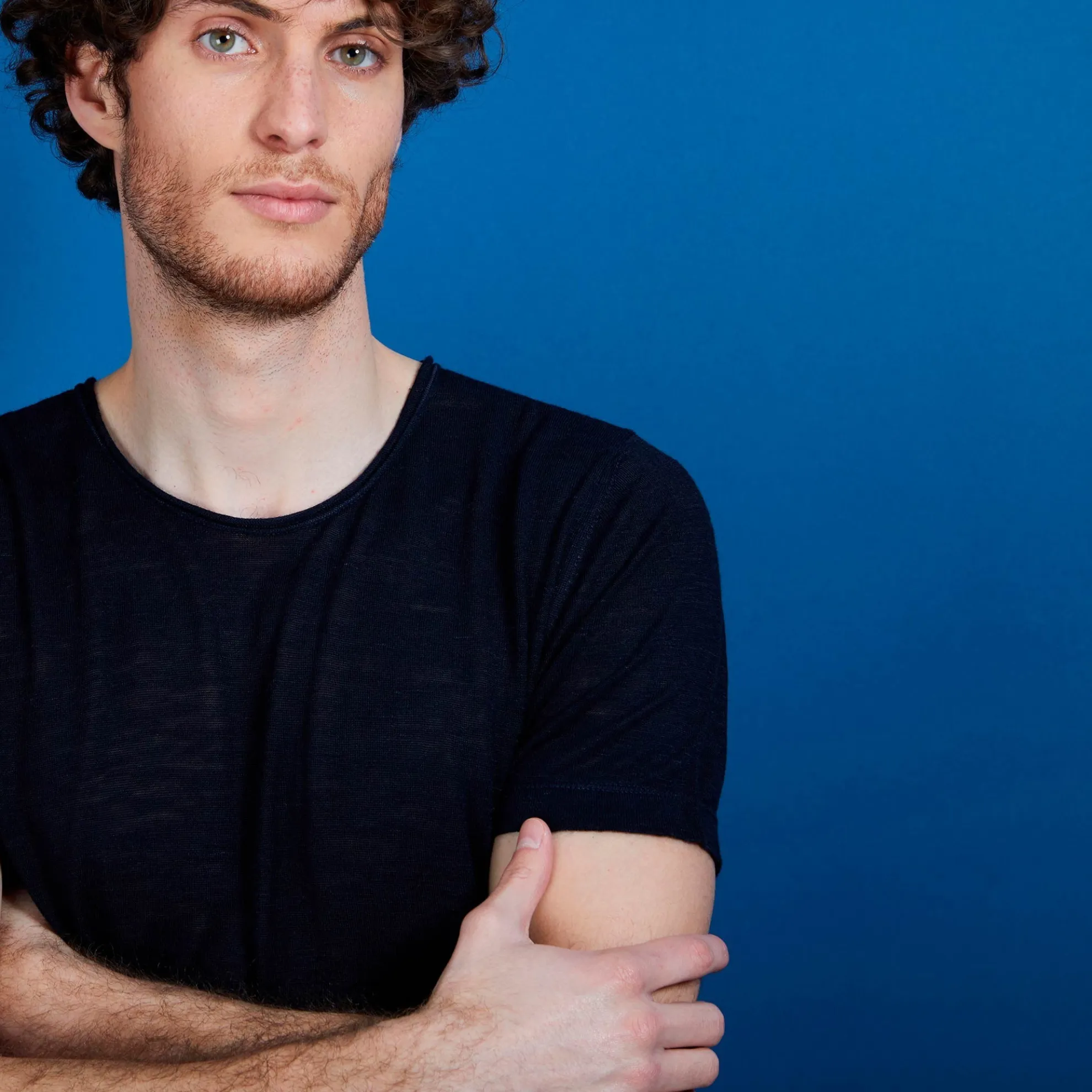 Maison Montagut T-Shirt Col Rond En Lin Flamme - Bosea>Homme T-Shirts