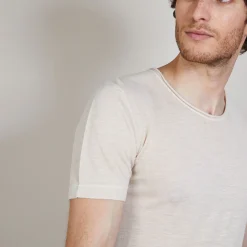 Maison Montagut T-Shirt Col Rond En Lin Flamme - Bosea><noscript><img width=