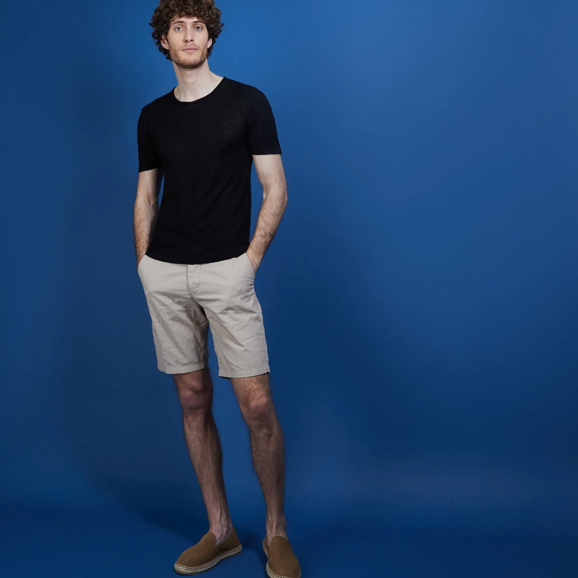 Maison Montagut T-Shirt Col Rond En Lin Flamme - Bosea>Homme T-Shirts