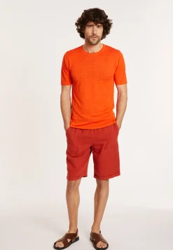 Maison Montagut T-Shirt Col Rond En Lin Flamme - Renaud><noscript><img width=