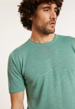 Maison Montagut T-Shirt Col Rond En Lin Flamme - Renaud><noscript><img width=